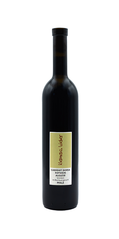 Produktbild von: <br>13 — 2022er Cabernet Dorsa Rotwein<br>Auslese trocken<br>im Barrique gereift<br>Burrweiler Schlossgarten 0,75 l<br>Goldene Kammerpreismünze<br>