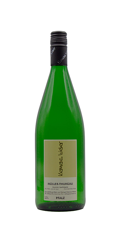 Produktbild von: <br>20 — 2025er Müller-Thurgau<br>Qualitätswein lieblich<br>Pfalz 1,0 l<br>